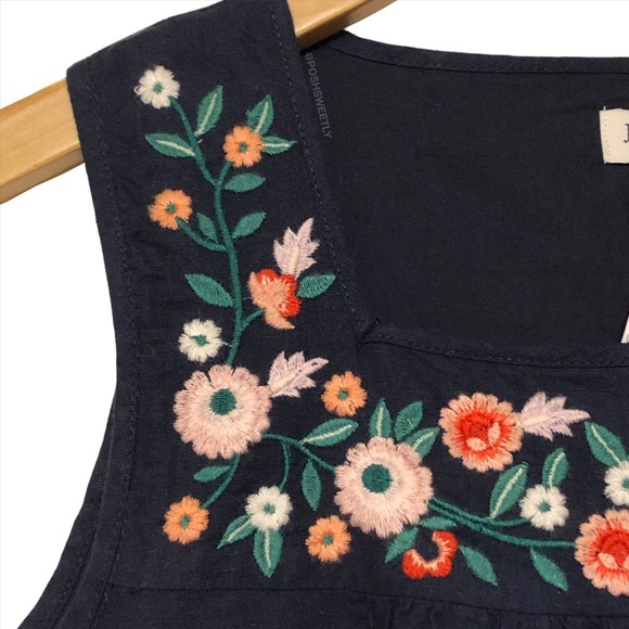 NWT J Crew Embroidered Linen Shift Dress - Picture 8 of 15